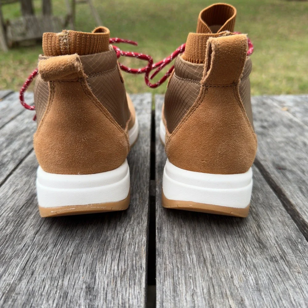 Nurture Elias Womens Tan Suede‎ Ripstop High Top Hiking Style Sneakers Size 7.5
